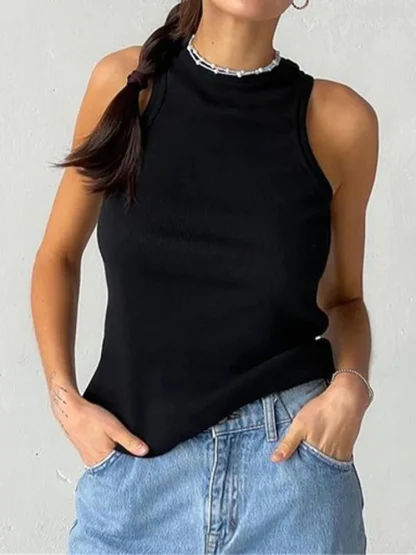 Essential Ribbed Vest Tank Top - Image 6