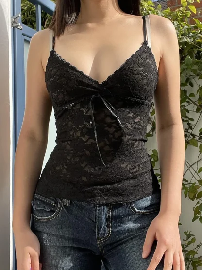 See-Through Lace Tank Top
