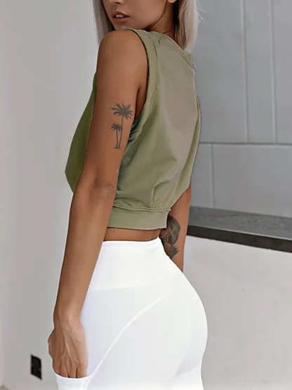 Cute Yoga Sleeveless Tank Top - Image 4
