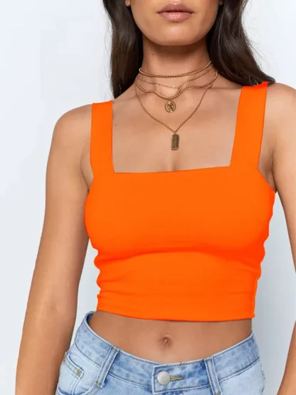 Square Neck Crop Tank Top - Image 4
