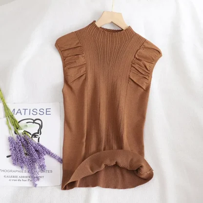 Sleek High Collar Tank Top - Image 2