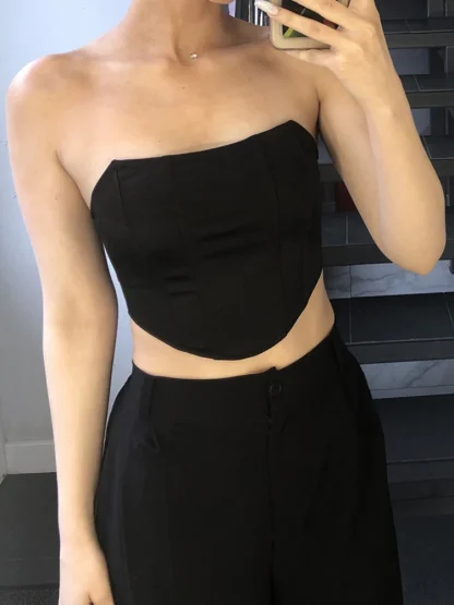 Sexy Corset Crop Tank Top - Image 4