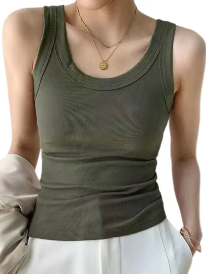 Chic Ribbed Knit Tank Top