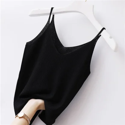 V-Neck Skinny Camisole Tank Top - Image 2