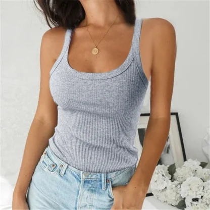 Casual O Neck Tank Top - Image 3