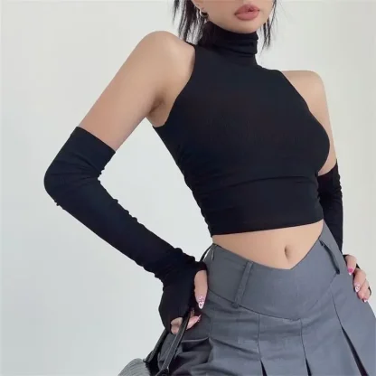 Streetwear Turtleneck Tank Top - Image 4