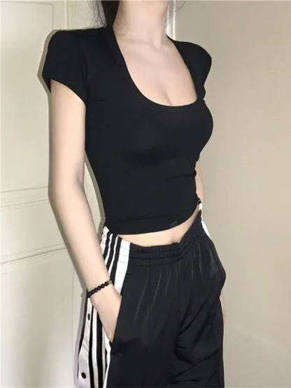 Trendy U-Neck Crop Tank Top