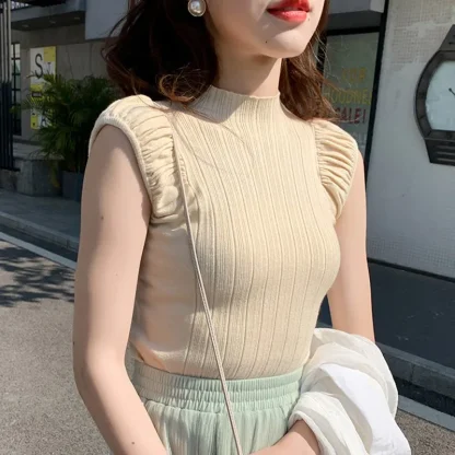 Sleek High Collar Tank Top - Image 7