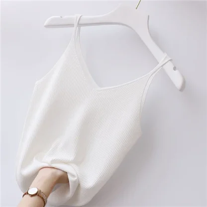 V-Neck Skinny Camisole Tank Top - Image 3