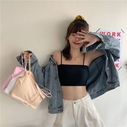 Sleeveless Bra Tank Top - Image 2